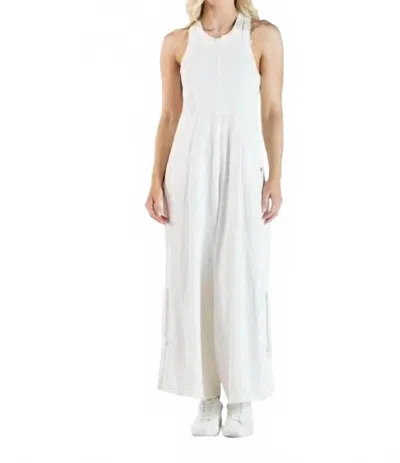 Simply Southern Washed Jumpsuit In Pearl In White