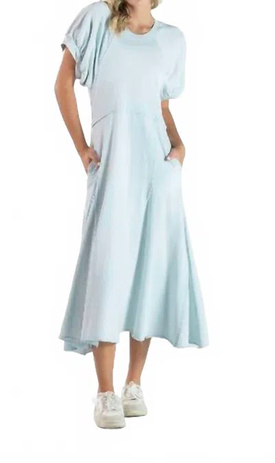 Simply Southern Washed Mist Dress In Mint In Blue