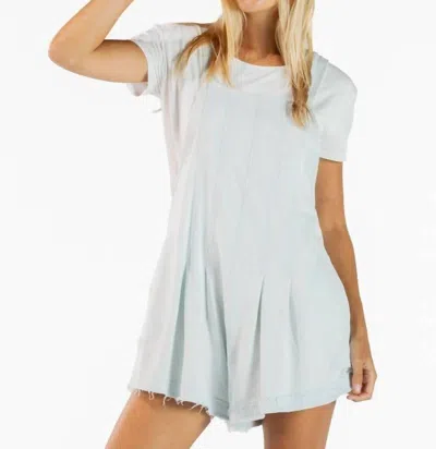 Simply Southern Seabreeze Stroll Romper In Mist In Gray