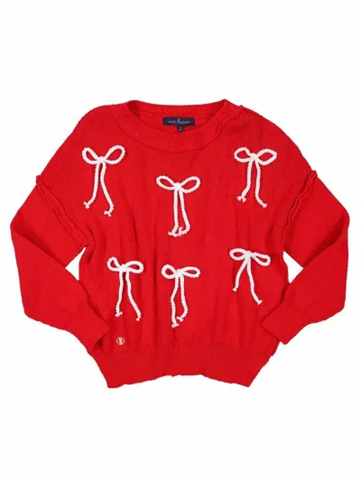 Simply Southern Women's Cable Knit Sweater In Red