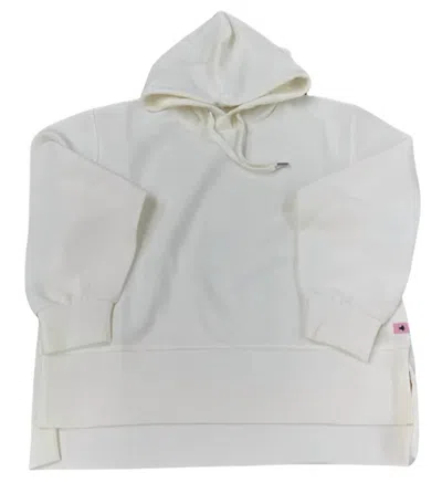 Simply Southern Women's Delin Ribbed Hoodie In Pearl In Silver