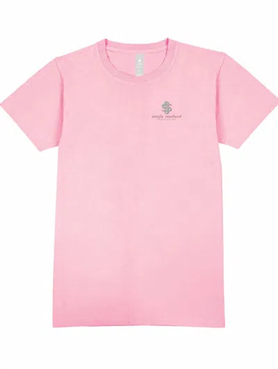 Simply Southern Women's Good Ol Girl Tee In Fancy Candy Pink