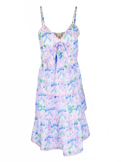 Simply Southern Women's Ribbons And Bows Dress In White