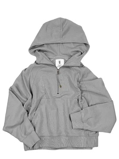 Simply Southern Women's Scuba Pullover Sweatshirt In Heather Gray In Grey