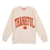Simply Southern Women's Thankful Braided Sweatshirt In Cream In Neutral