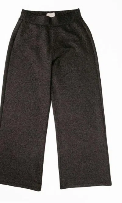 Simply Southern Women's Wide-leg Sparkle Pant In Black In Gray
