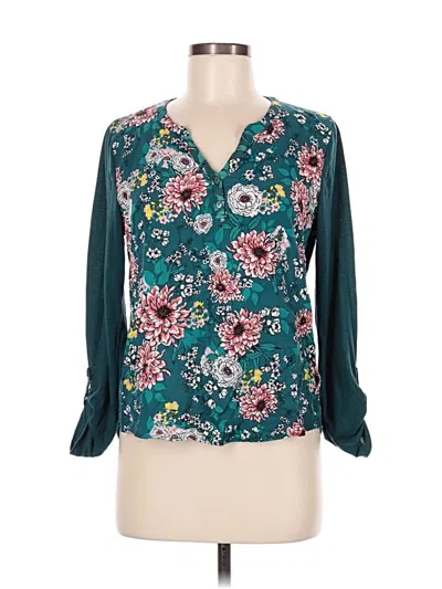 Pre-owned Simply Styled 3/4 Sleeve Blouse In Blue