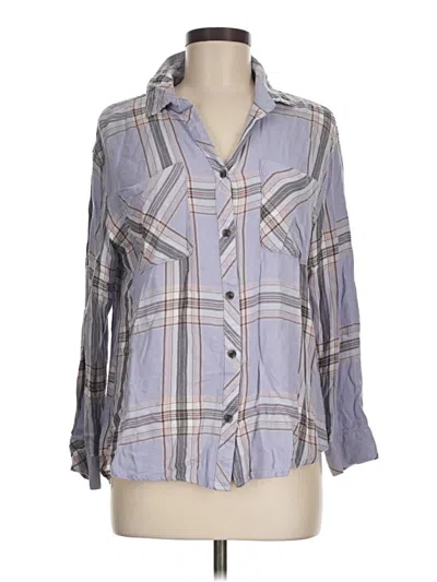 Pre-owned Simply Styled 3/4 Sleeve Button Down Shirt In Gray