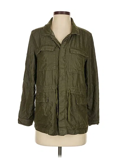 Pre-owned Simply Styled 3/4 Sleeve Top Green Collared Neckline Tops