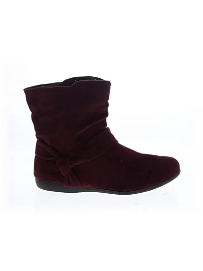 Pre-owned Simply Styled Ankle Boots In Burgundy