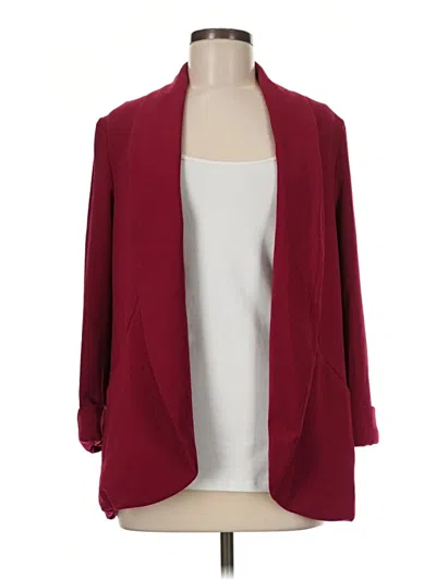 Pre-owned Simply Styled Blazer Jacket In Burgundy