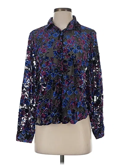 Pre-owned Simply Styled Long Sleeve Blouse In Blue