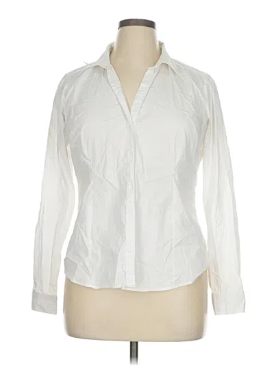 Pre-owned Simply Styled Long Sleeve Blouse In White