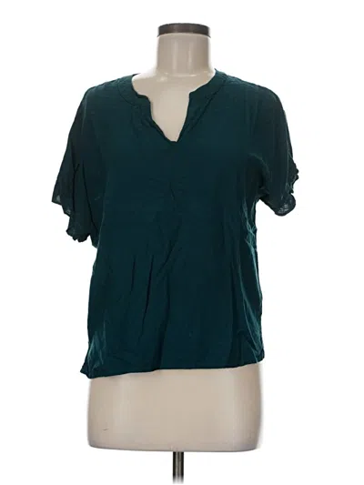 Pre-owned Simply Styled Short Sleeve Blouse In Blue