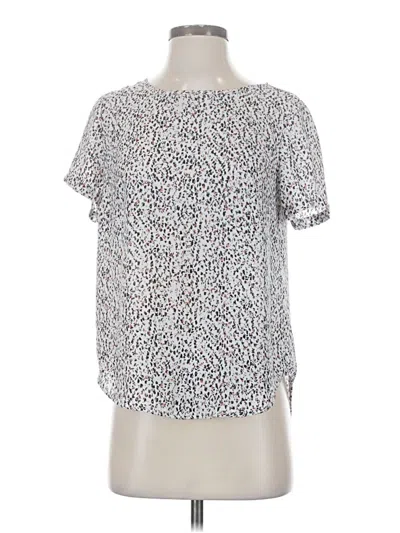 Pre-owned Simply Styled Short Sleeve Blouse In Silver