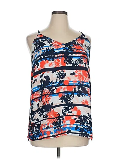 Pre-owned Simply Styled Tank Top Blue Halter Neckline Tops