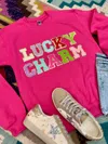 Simply Tees Women's Lucky Charm Sweatshirt* In Pink In Pink