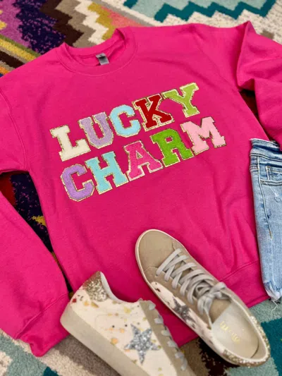 Simply Tees Women's Lucky Charm Sweatshirt* In Pink