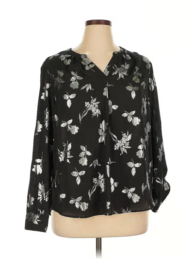 Pre-owned Simply Vera Vera Wang 3/4 Sleeve Blouse In Black