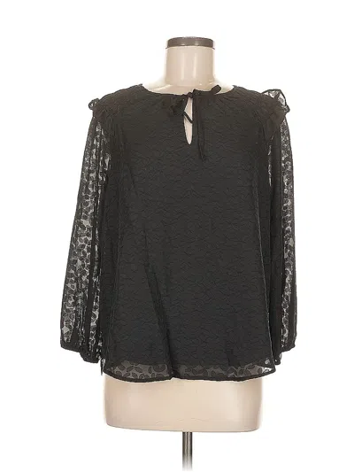Pre-owned Simply Vera Vera Wang 3/4 Sleeve Blouse In Black