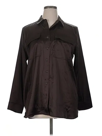 Pre-owned Simply Vera Vera Wang 3/4 Sleeve Blouse In Black
