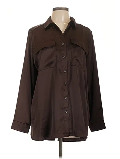 Pre-owned Simply Vera Vera Wang 3/4 Sleeve Blouse In Brown