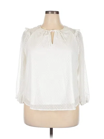 Pre-owned Simply Vera Vera Wang 3/4 Sleeve Blouse In White