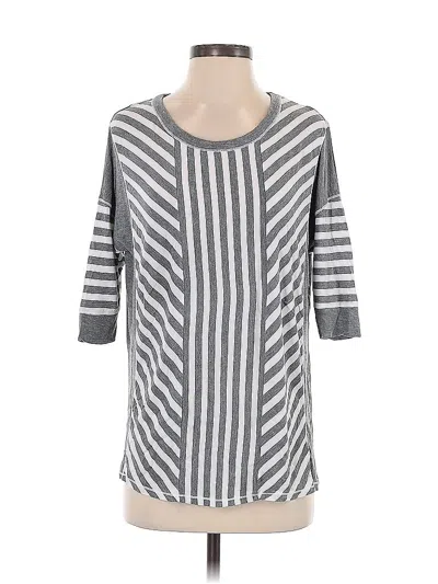 Pre-owned Simply Vera Vera Wang 3/4 Sleeve T-shirt In Gray