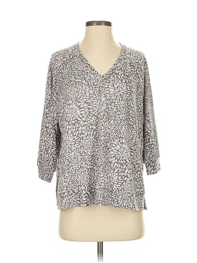 Pre-owned Simply Vera Vera Wang 3/4 Sleeve T-shirt In Gray