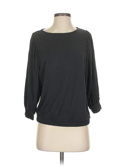 Pre-owned Simply Vera Vera Wang 3/4 Sleeve Top Gray Boatneck Tops