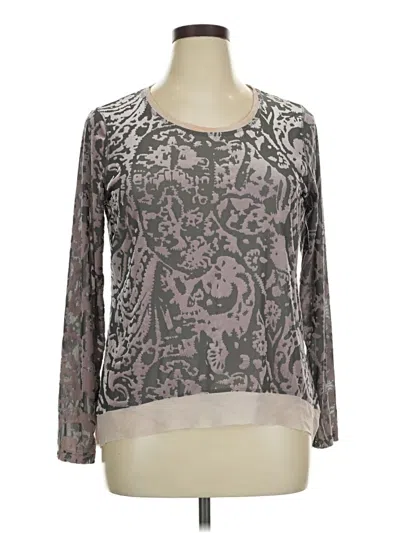 Pre-owned Simply Vera Vera Wang 3/4 Sleeve T-shirt In Gray