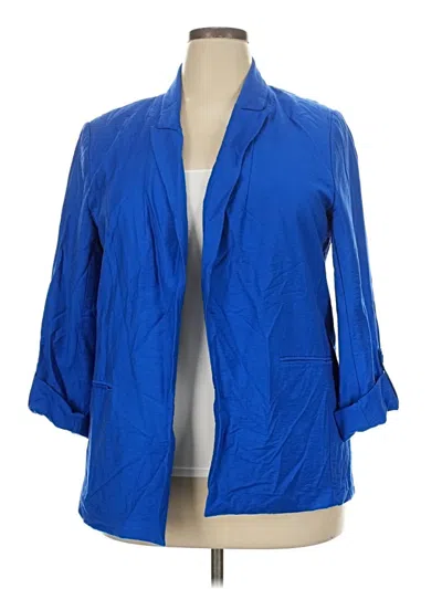 Pre-owned Simply Vera Vera Wang Blazer Jacket In Blue