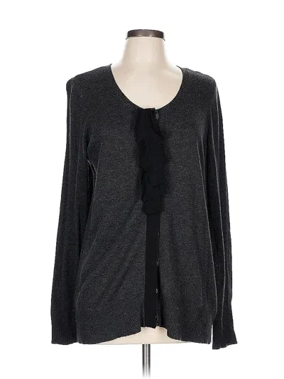 Pre-owned Simply Vera Vera Wang Cardigan Sweater In Gray
