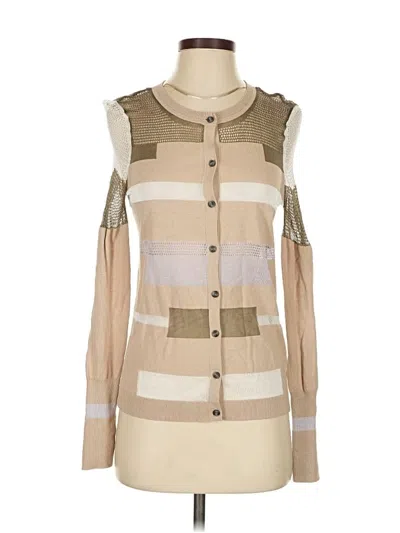 Pre-owned Simply Vera Vera Wang Cardigan Sweater In Tan