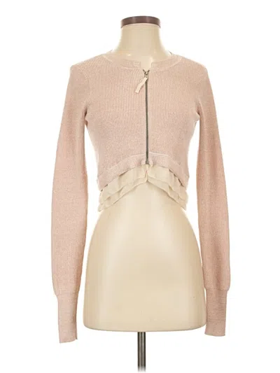 Pre-owned Simply Vera Vera Wang Cardigan Sweater In Tan