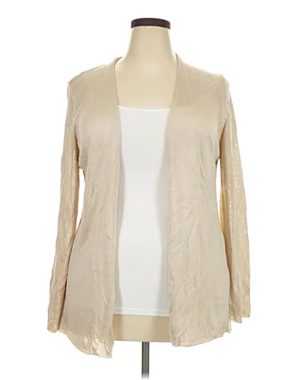 Pre-owned Simply Vera Vera Wang Cardigan Sweater In Tan
