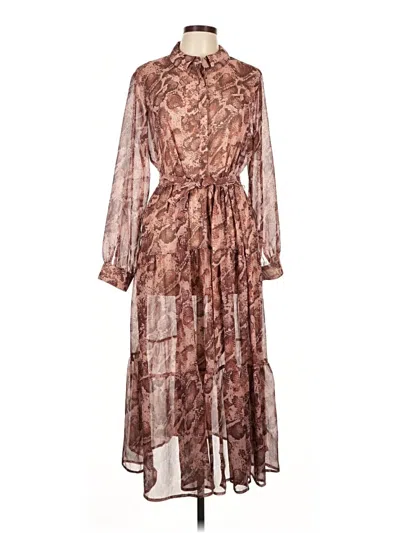 Pre-owned Simply Vera Vera Wang Casual Dress In Brown