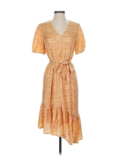 Pre-owned Simply Vera Vera Wang Casual Dress In Orange