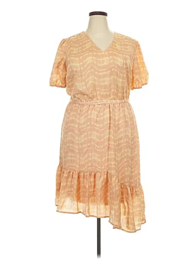 Pre-owned Simply Vera Vera Wang Casual Dress In Tan