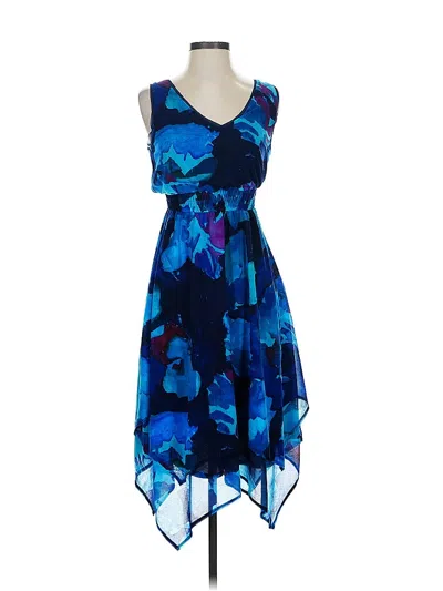 Pre-owned Simply Vera Vera Wang Cocktail Dress In Blue