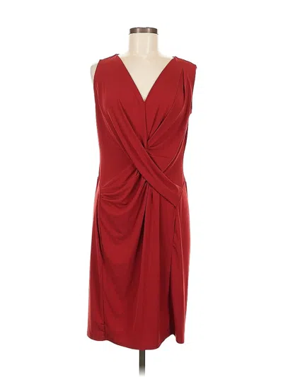 Pre-owned Simply Vera Vera Wang Cocktail Dress In Burgundy