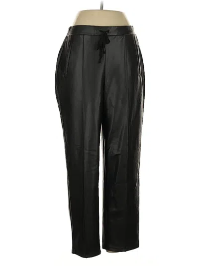 Pre-owned Simply Vera Vera Wang Faux Leather Pants In Black