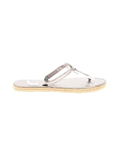 Pre-owned Simply Vera Vera Wang Flip Flops In Silver
