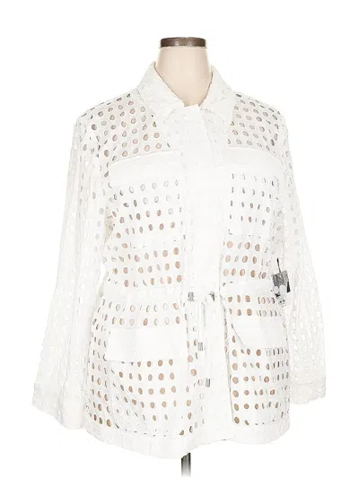 Pre-owned Simply Vera Vera Wang Jacket In White
