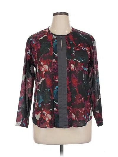 Pre-owned Simply Vera Vera Wang Long Sleeve Blouse In Gray