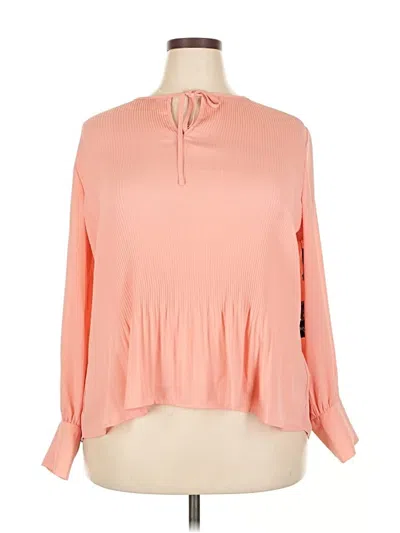 Simply Vera Vera Wang Long Sleeve Blouse In Orange