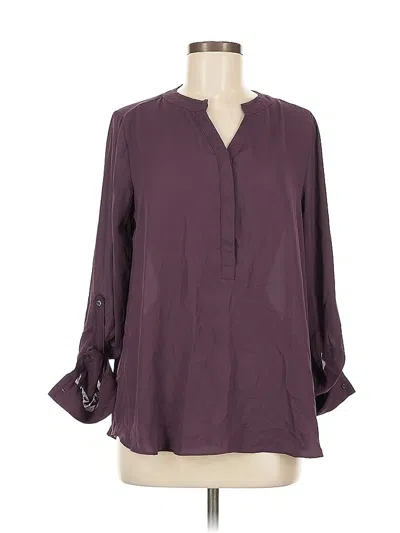 Pre-owned Simply Vera Vera Wang Long Sleeve Blouse In Purple