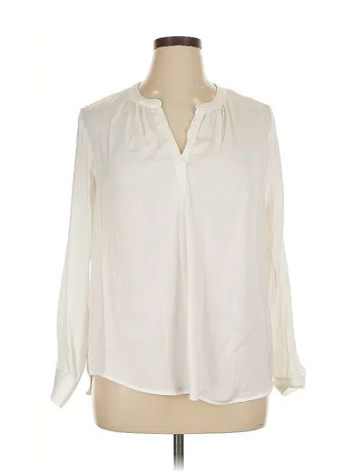 Pre-owned Simply Vera Vera Wang Long Sleeve Blouse In White