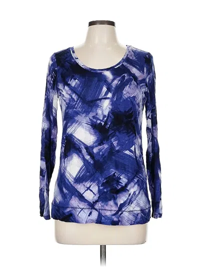 Pre-owned Simply Vera Vera Wang Long Sleeve T-shirt In Blue