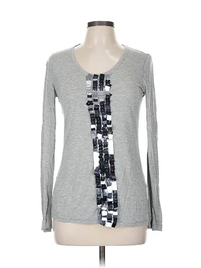 Pre-owned Simply Vera Vera Wang Long Sleeve T-shirt In Silver
